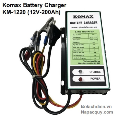 Máy nạp ắc quy tự động 3 chế độ KOMAX KM-1220